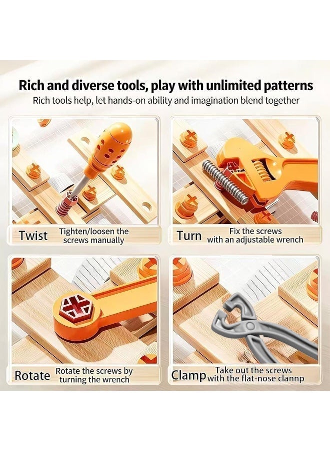 مجموعة أدوات للأطفال مكونة من 148 قطعة مع مثقاب كهربائي - ألعاب بناء STEM، صندوق أدوات إصلاح للعب التخيلي للأولاد والبنات الذين تتراوح أعمارهم بين 3 و4 و5 و6 سنوات - Image 3